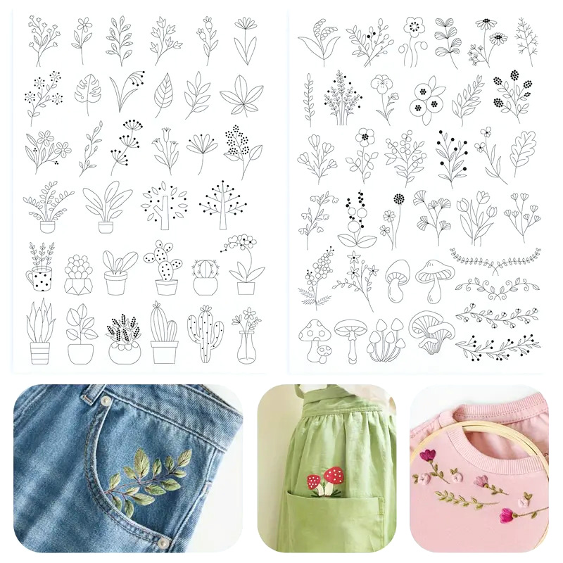 Embroidery Meaning - Pola Bordir Penstabil Larut Air, Kertas