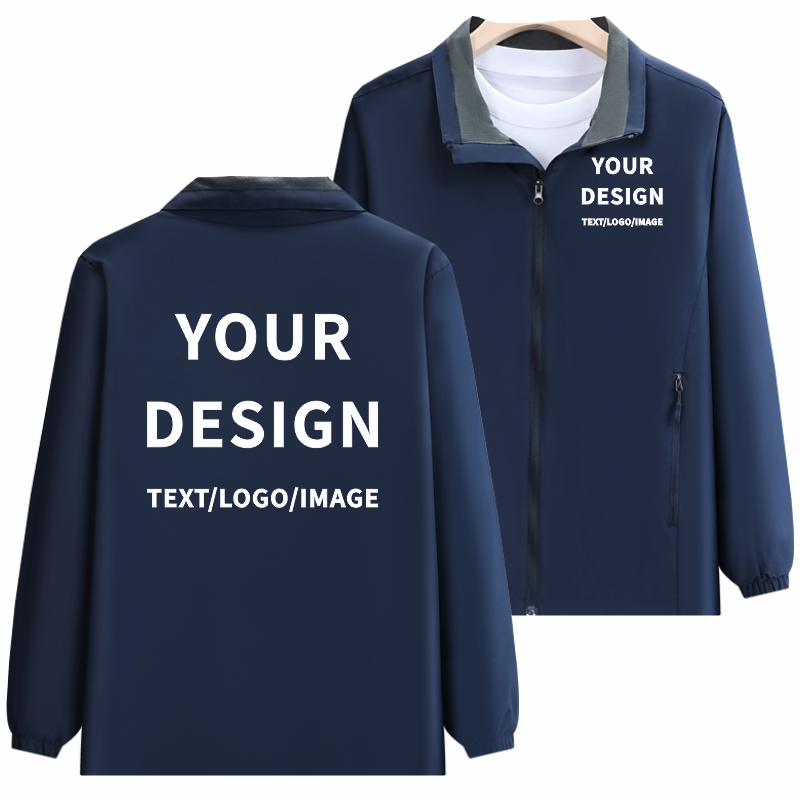Embroidery Design Logo - Jaket Warna Solid Fashion Desain Kustom