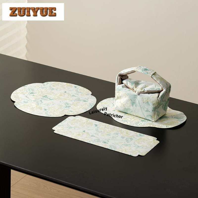 Embroidery Rose - Alas Meja Teh Bordir Brokat Motif