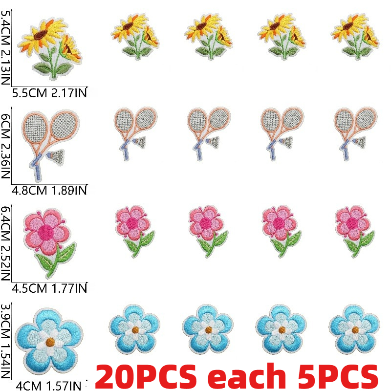 Embroidery Lady Bug - 10/20PCS Stiker Kain Bordir Tema Musim