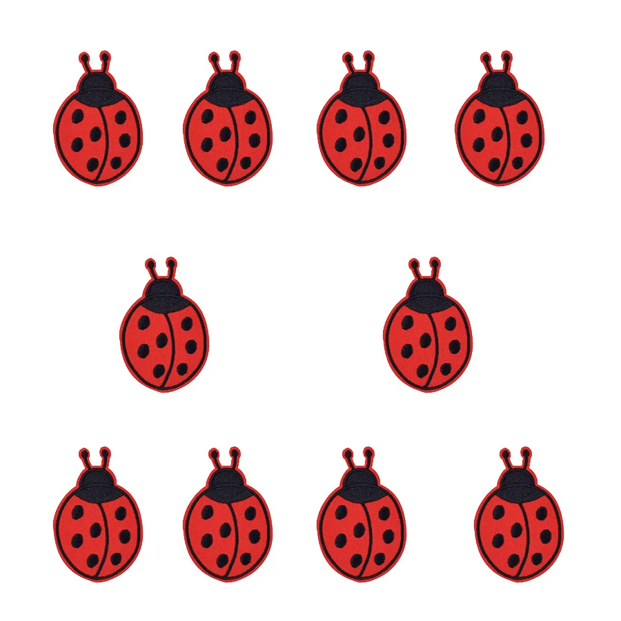 Embroidery Lady Bug - Patch untuk Pakaian Besi Di Bordiran