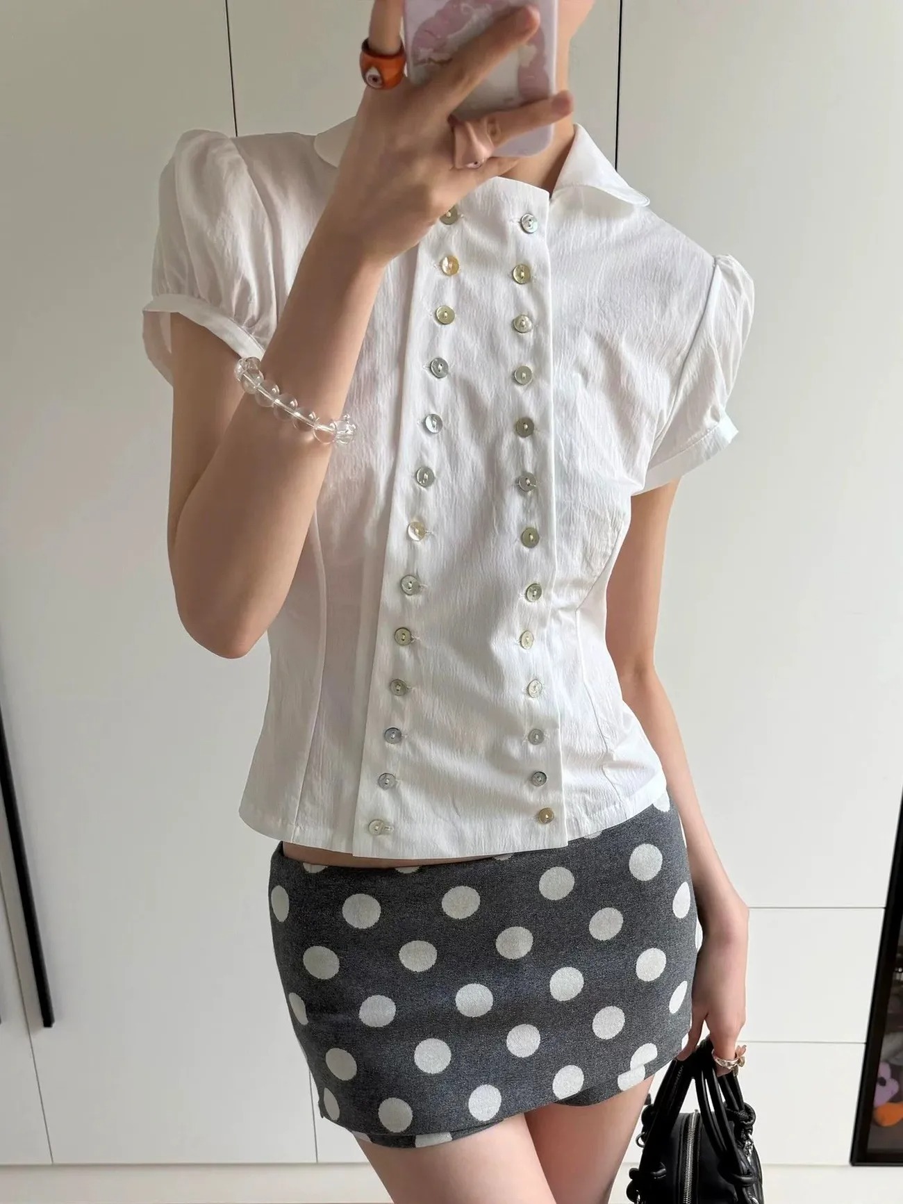 Embroidery Online - Blus Kerah Peter Pan Estetika Y2K