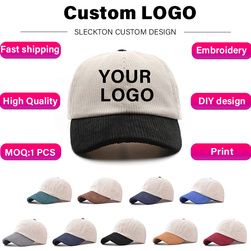 Embroidery Design Logo - SLECKTON topi bisbol Logo kustom untuk