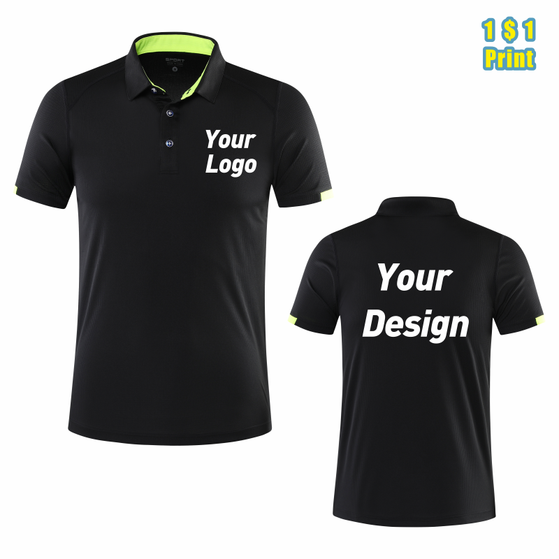 Embroidery Design Logo - Kaus Polo Olahraga Sejuk Cepat Kering