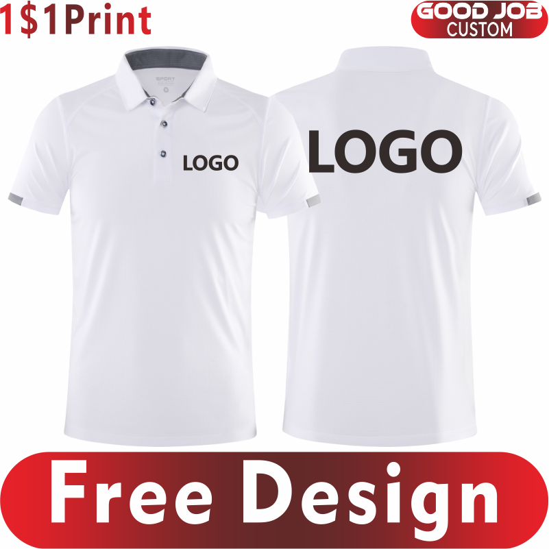 Embroidery Design Logo - Kaus Polo olahraga cepat kering Logo