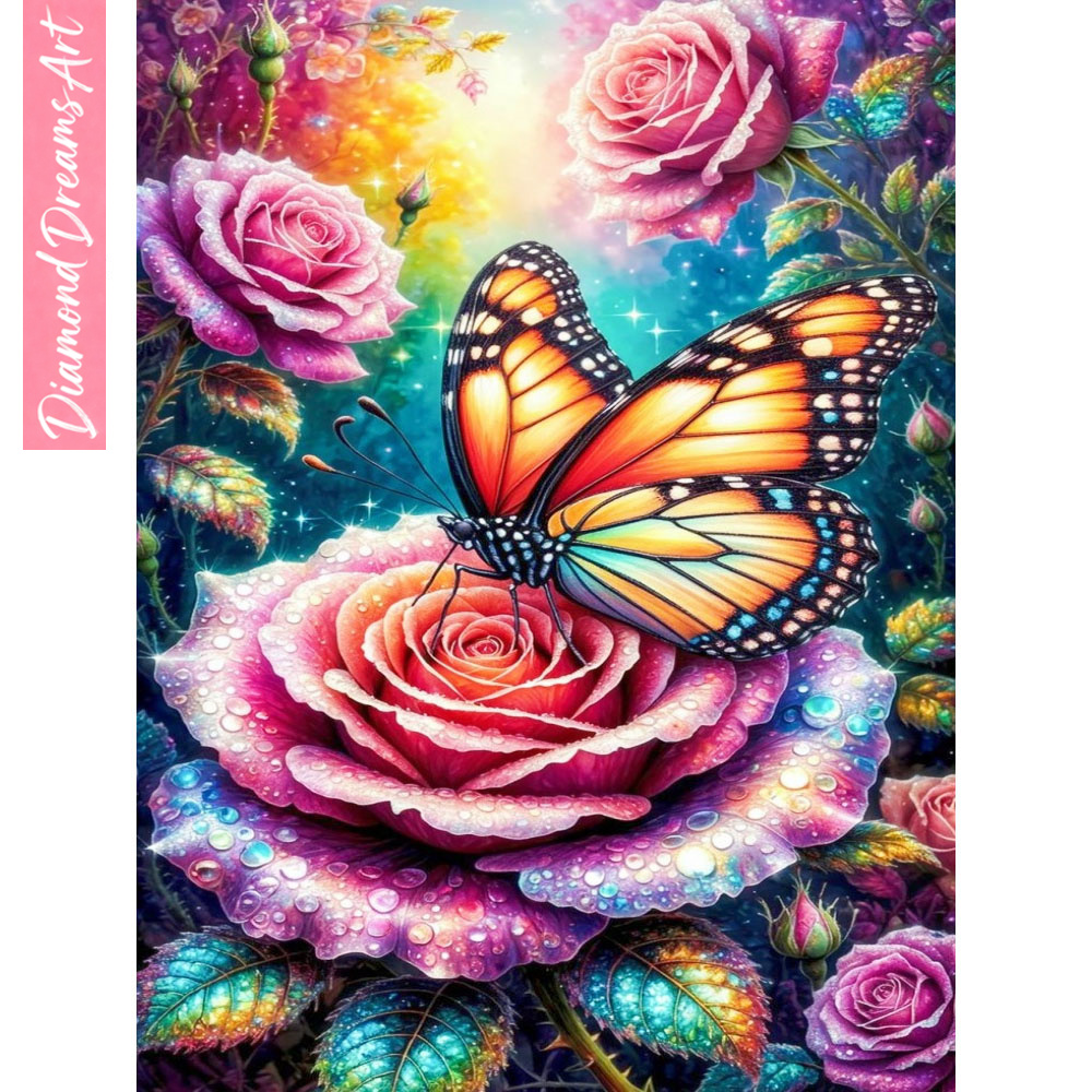 Embroidery Rose - Mosaik Berlian Kupu-kupu 5D DIY Hewan