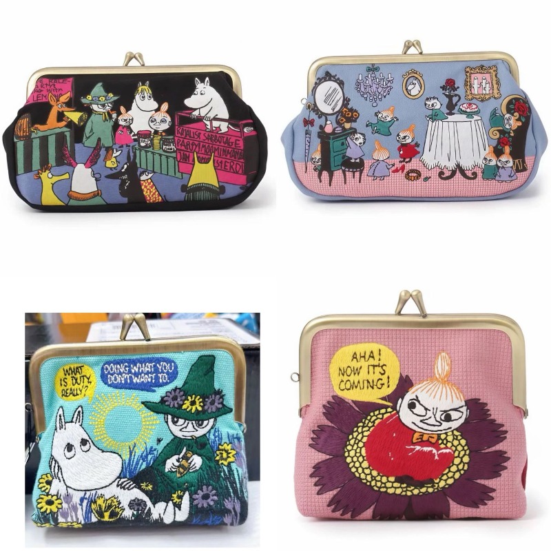 Embroidery Bag - Dompet Koin Mini Seri Anime Moomin