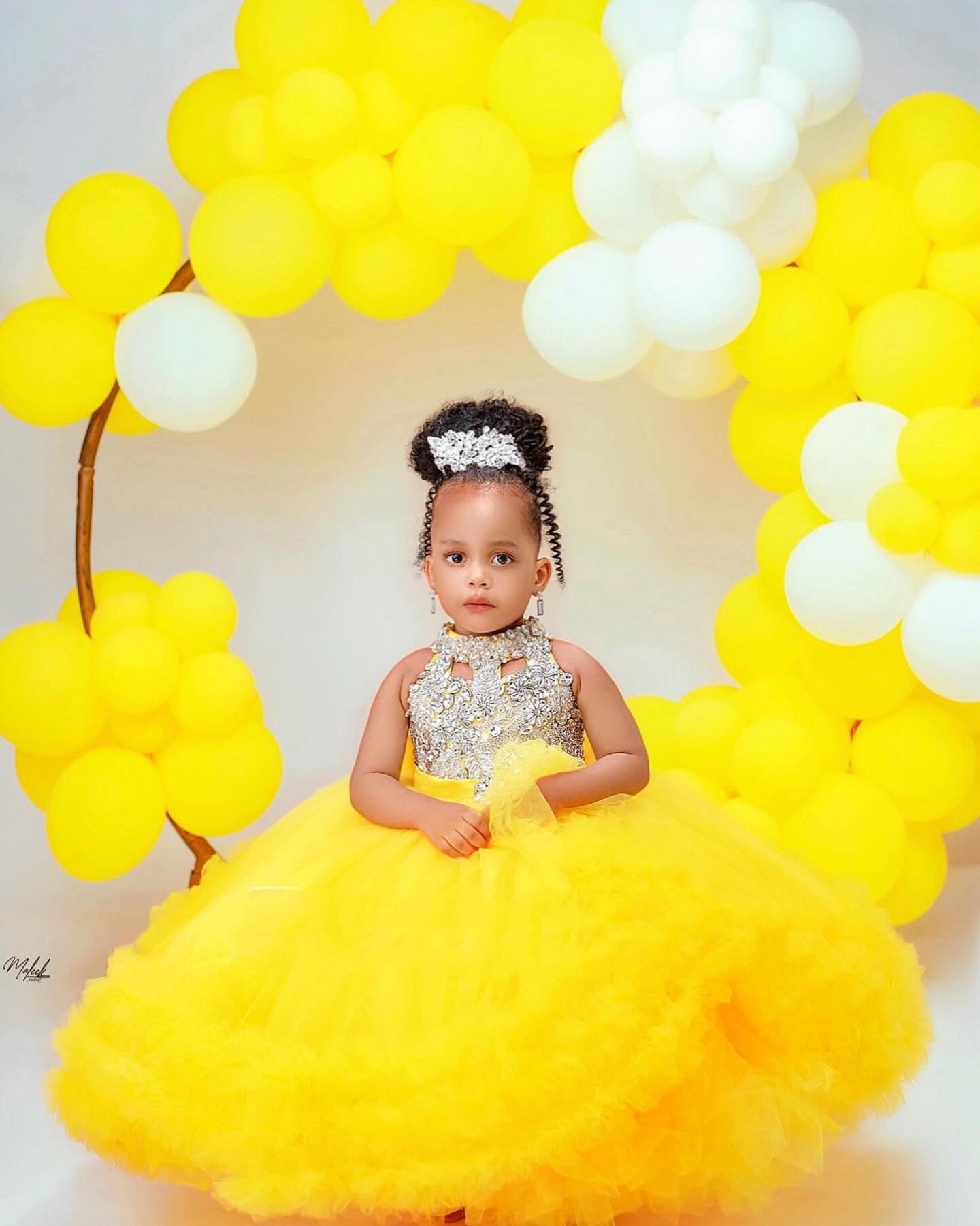 Gaun Gadis Bunga Kuning Cantik - Embroidery Yellow Dress ulasan dan harga
