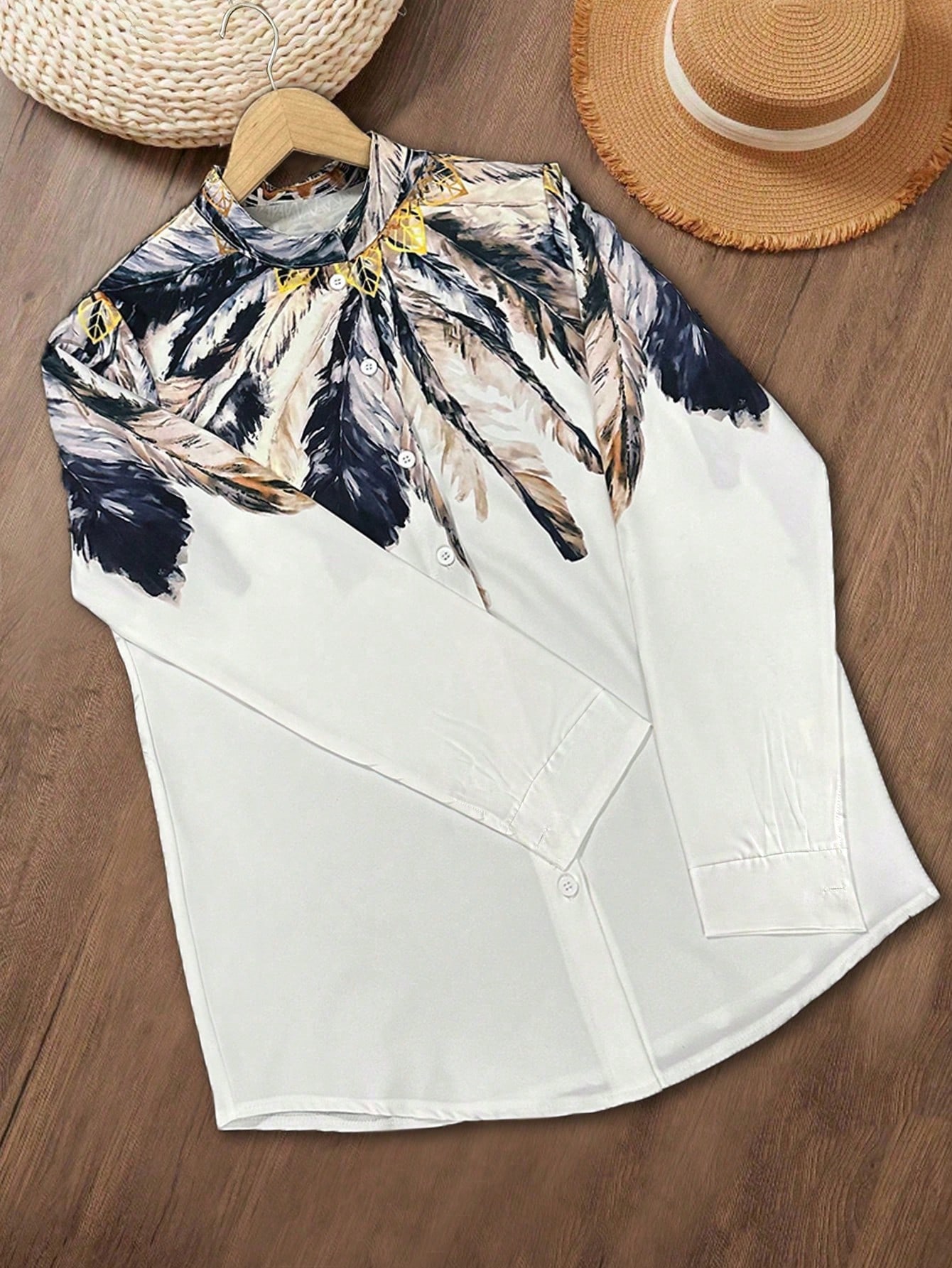Kemeja wanita lengan panjang s - Embroidery Online ulasan dan harga