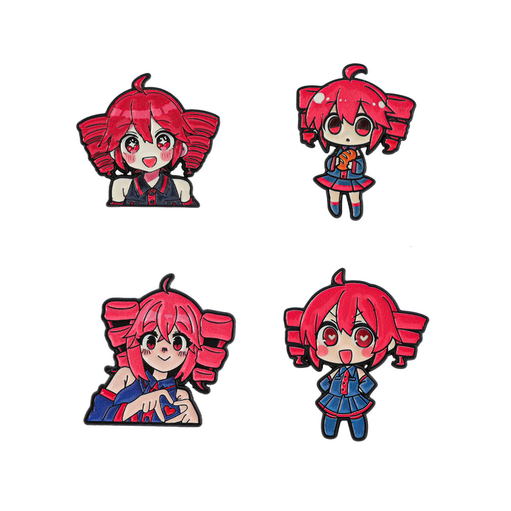 4pcs Bros Pin Enamel Kartun An - Embroidery Reddit ulasan dan harga