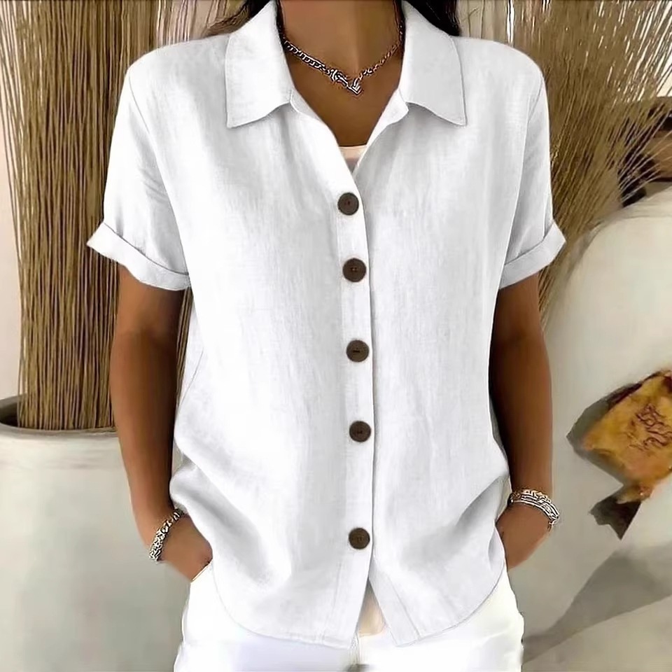 Atasan Linen Katun Musim Panas - Embroidery Online ulasan dan harga