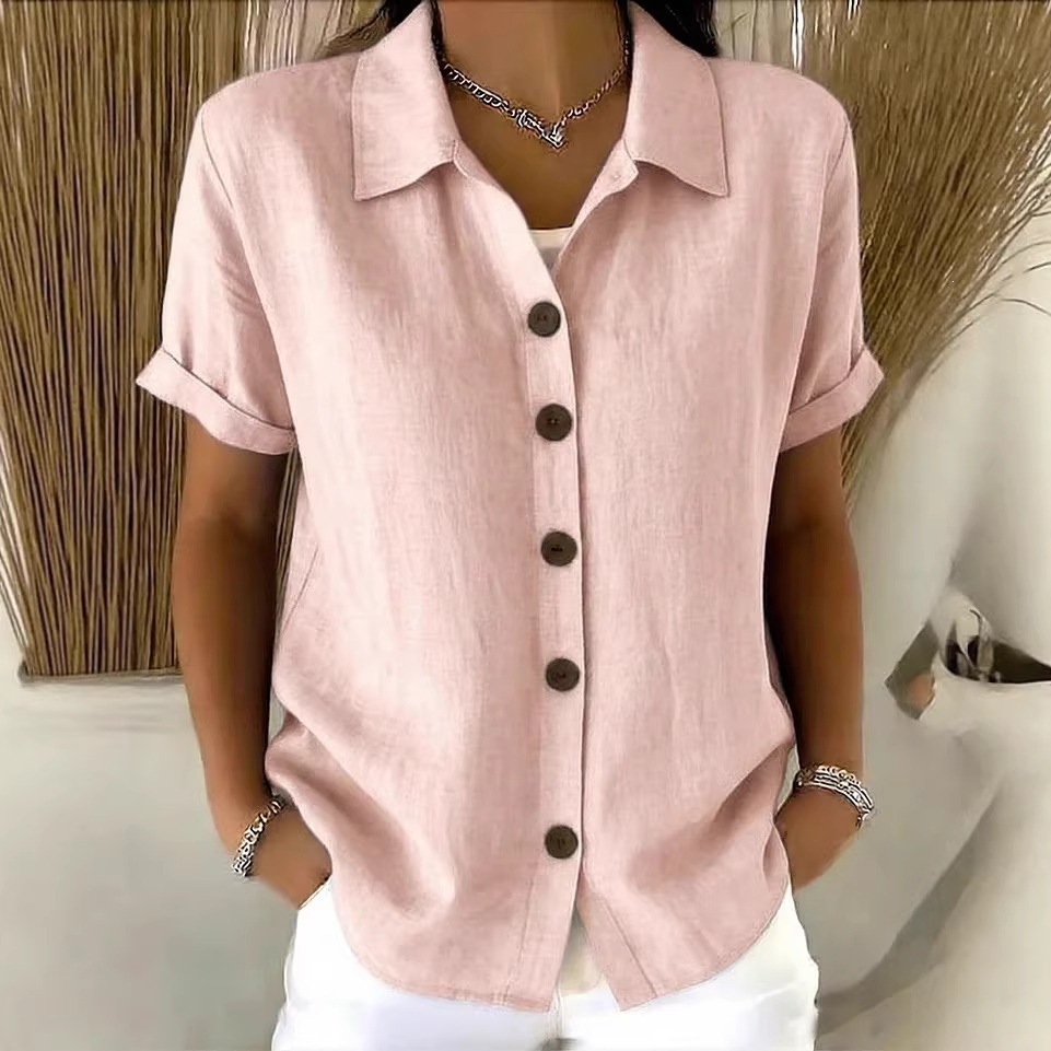 Atasan Linen Katun Musim Panas - Embroidery Online ulasan dan harga