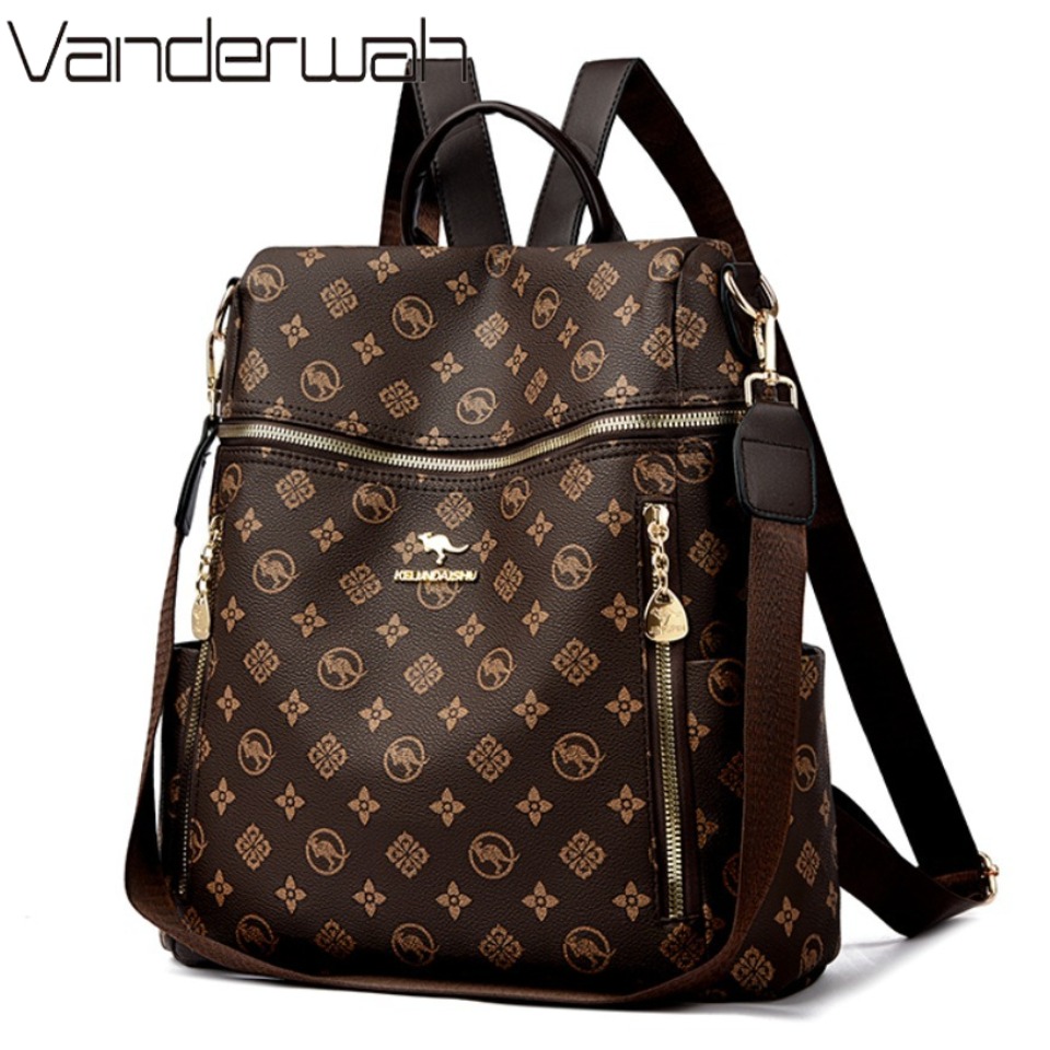 Tas Ransel Kulit Lembut Wanita - Embroidery Design Logo ulasan dan harga