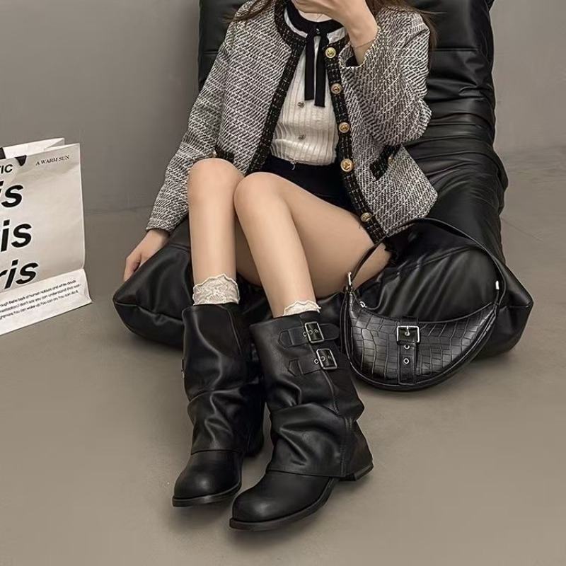 Sepatu Bot Wanita Hitam Model  - Embroidery Garments ulasan dan harga