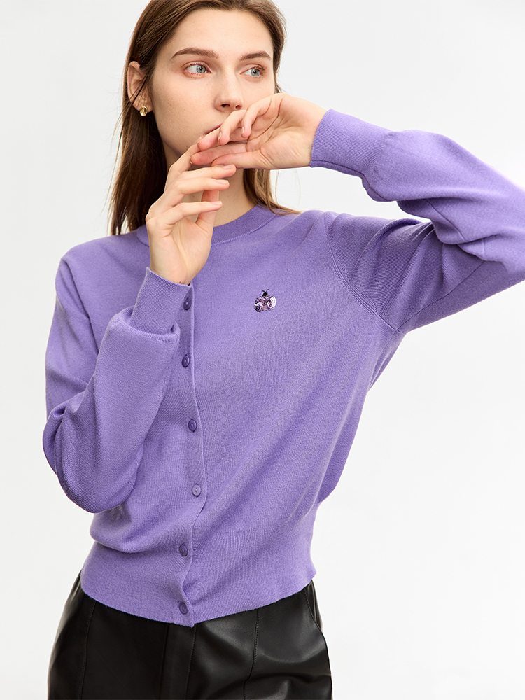 Sweater Wol Minimalis AMII unt - Embroidery Lady Bug ulasan dan harga