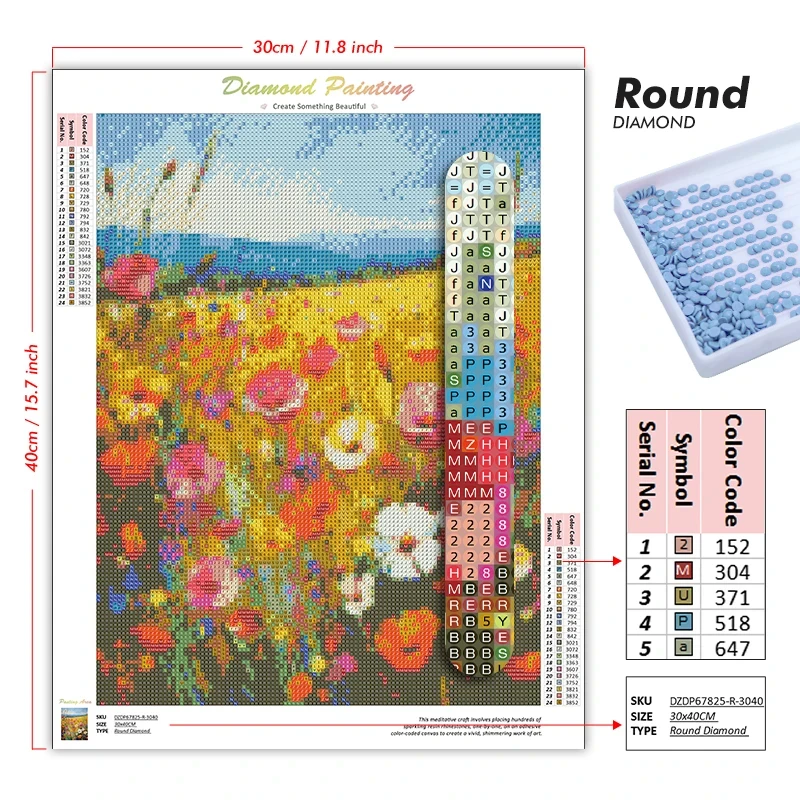 1pc Kit Lukisan Berlian 5D DIY - Embroidery Bali ulasan dan harga