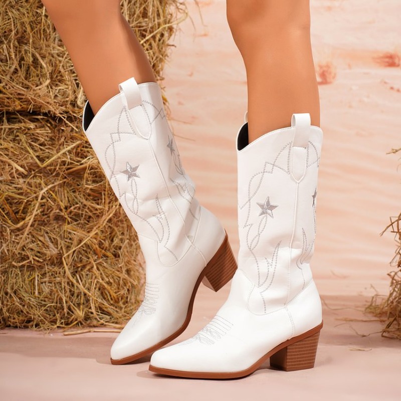 Sepatu Bot Wanita Setengah Bet - Embroidery Online ulasan dan harga