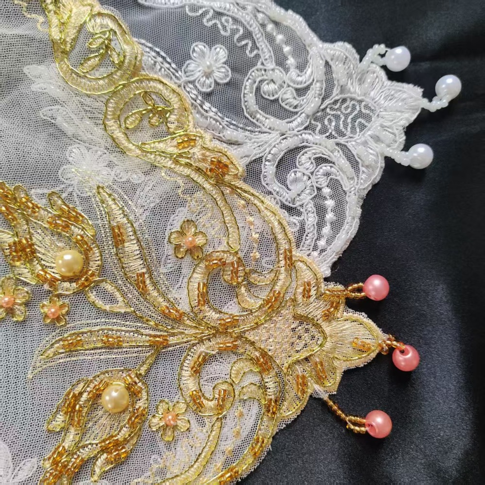 Alas Meja Bordir Mawar Emas 28 - Embroidery Rose ulasan dan harga