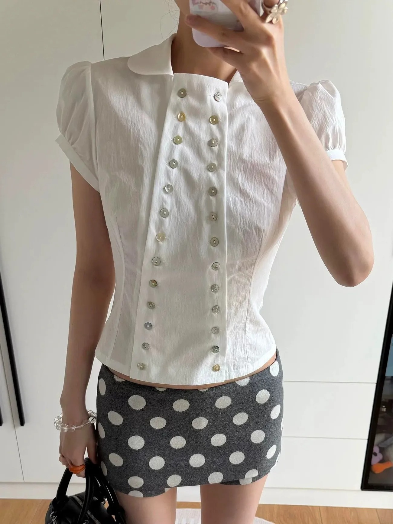 Blus Kerah Peter Pan Estetika  - Embroidery Online ulasan dan harga