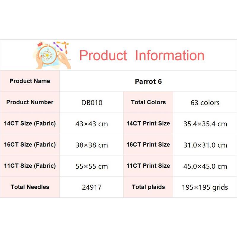Kit jahit silang burung bayan  - Embroidery Meaning ulasan dan harga