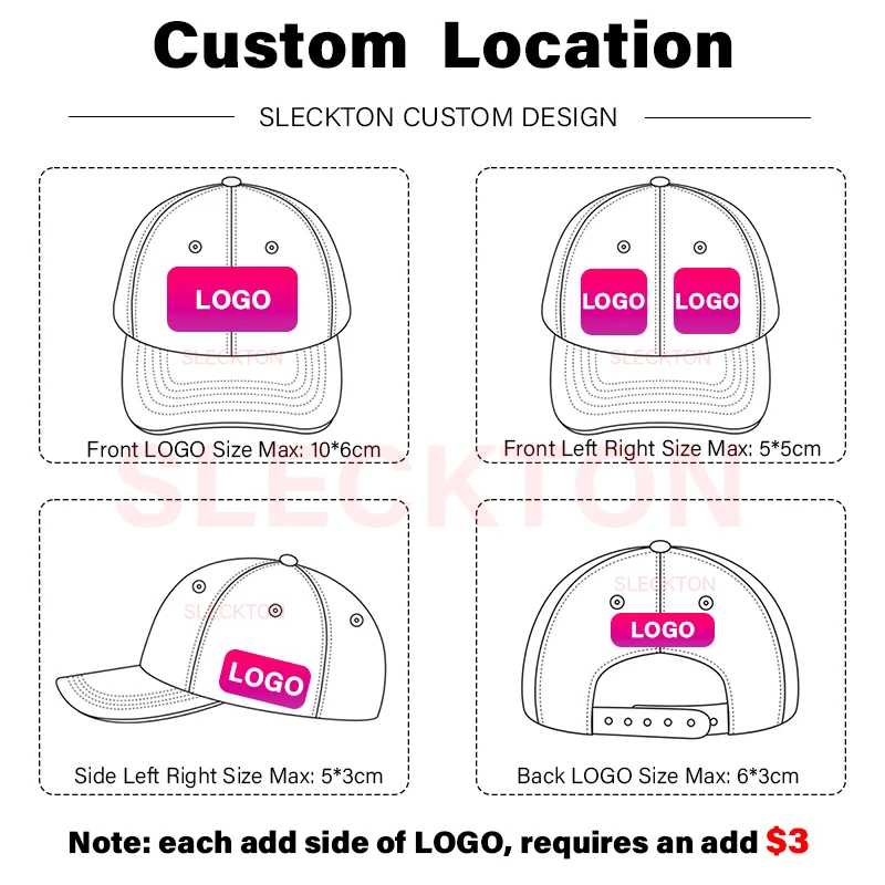 SLECKTON topi bisbol LOGO kust - Embroidery Design Logo ulasan dan harga