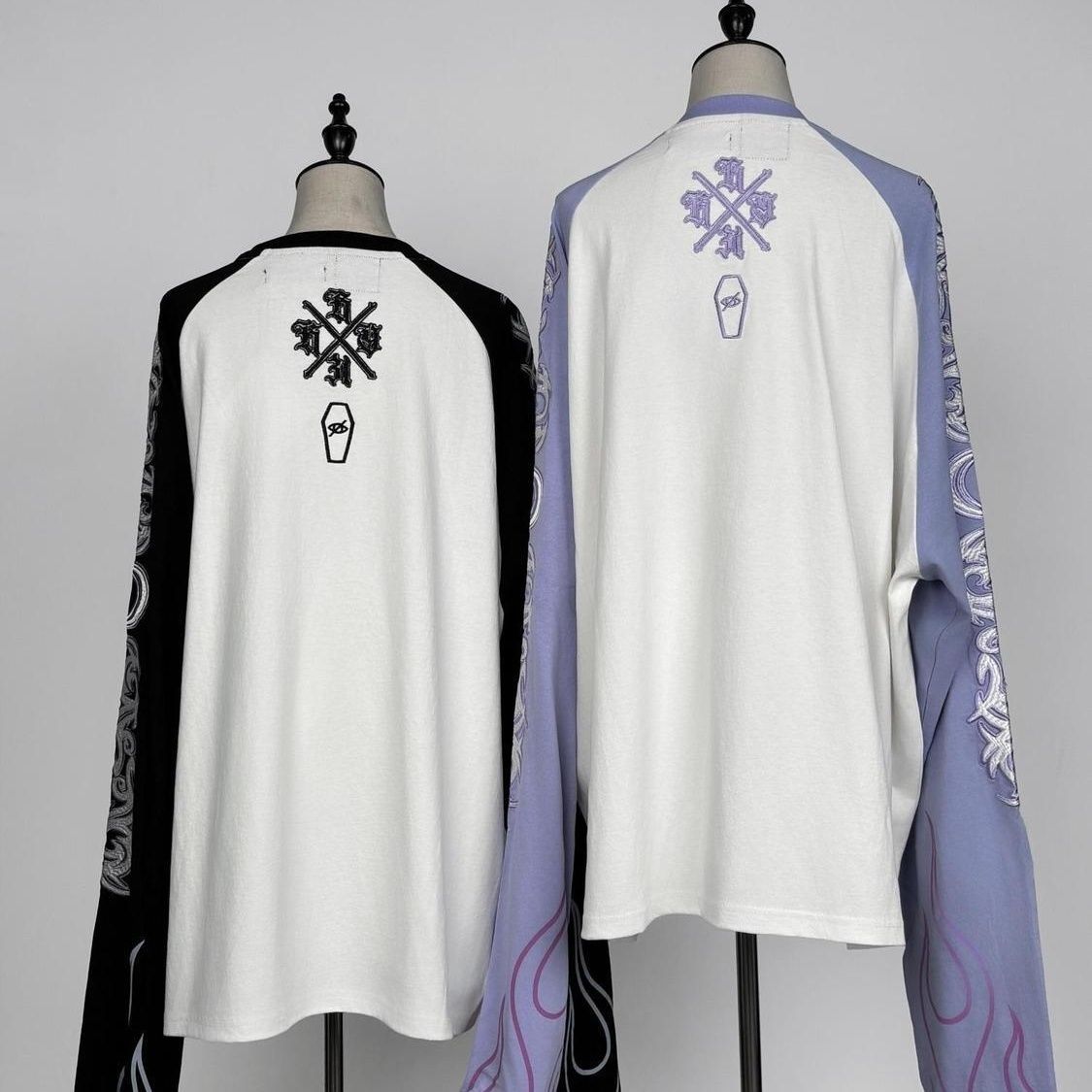 Kaos Lengan Panjang Y2K Gaya H - Embroidery Cotton Shirt ulasan dan harga
