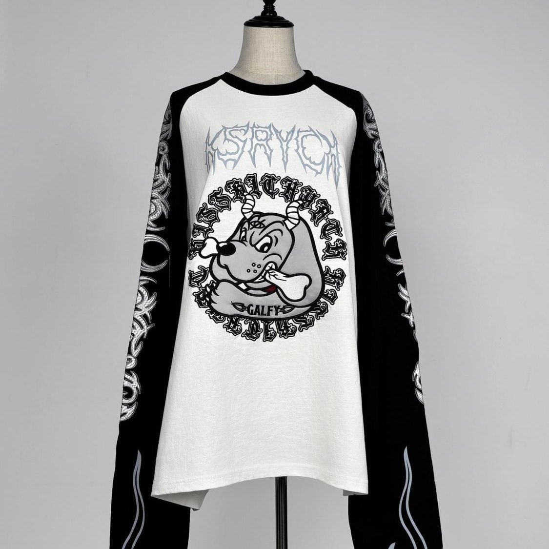 Kaos Lengan Panjang Y2K Gaya H - Embroidery Cotton Shirt ulasan dan harga