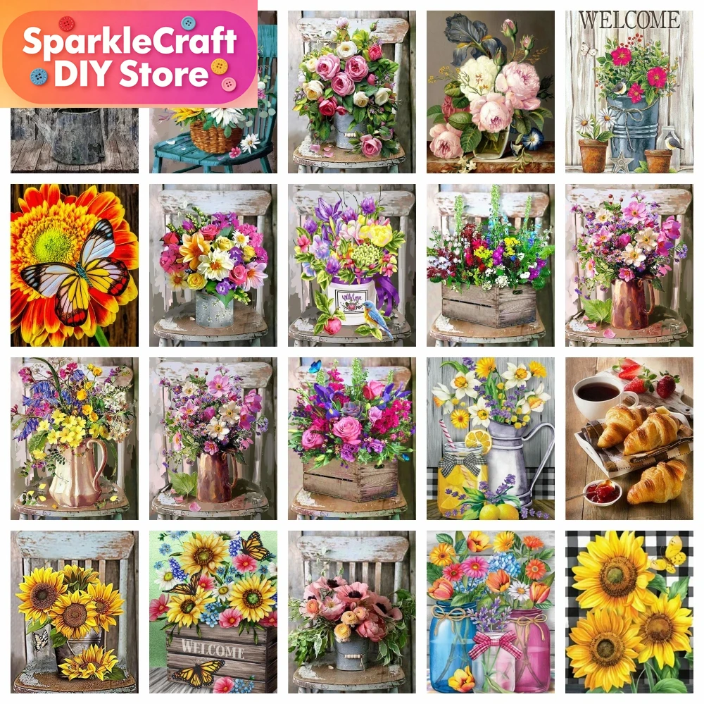 1 Buah Lukisan Berlian Tanpa B - Embroidery Rose ulasan dan harga