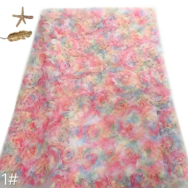 Kain Renda Bunga Mawar Sifon 3 - Embroidery Rose ulasan dan harga