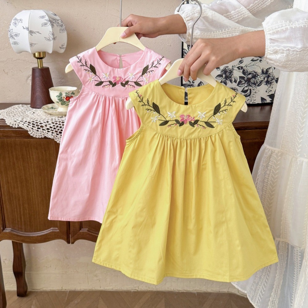 Gaun Kasual Anak Perempuan Ver - Embroidery Yellow Dress ulasan dan harga